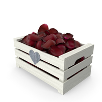 Wooden Box with Petals PNG & PSD Images
