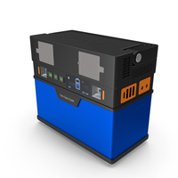 Portable Power Station Blue PNG & PSD Images