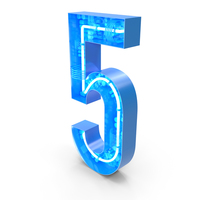 Tech Alphabet Number 5 PNG & PSD Images