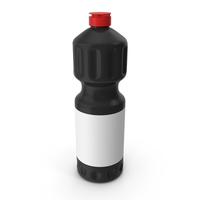 Black Cleaning Product Bottle with Red Cap PNG & PSD Images