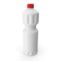 White Cleaning Product Bottle with Red Cap PNG & PSD Images