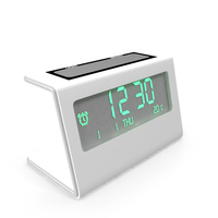 Lexon Ela White Digital Alarm Clock PNG & PSD Images