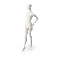 Mannequin Pose Hand on Hips White PNG & PSD Images