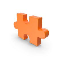 Puzzle Piece Orange PNG & PSD Images