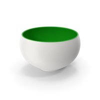 Ceramic Bowl Green White PNG & PSD Images