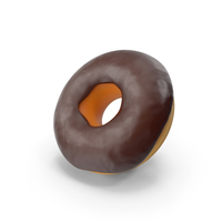 Cartoon Donut Chocolate Glaze PNG & PSD Images