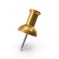 Push Pin Gold PNG & PSD Images