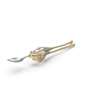 Skeleton Hand Holding a Spoon PNG & PSD Images