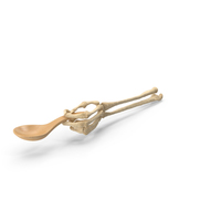 Skeleton Hand Holding a Wooden Spoon PNG & PSD Images
