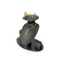 Necklace Set in Gold PNG & PSD Images