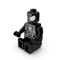 Lego Spiderman Black Sitting PNG & PSD Images