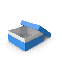 Cardboard Box Opened Blue PNG & PSD Images