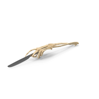Skeleton Hand Holding a Dinner Knife PNG & PSD Images