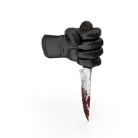 Glove Holding a Bloody Knife PNG & PSD Images