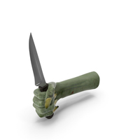 Creature Hand Holding a Hunting Knife PNG & PSD Images