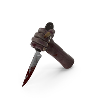 Creature Hand Holding a Bloody Knife PNG & PSD Images