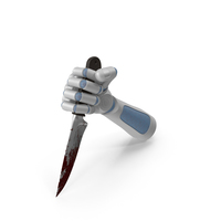 RoboHand Holding a Bloody Knife PNG & PSD Images