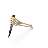 Skeleton Hand Holding a Bloody Knife PNG & PSD Images