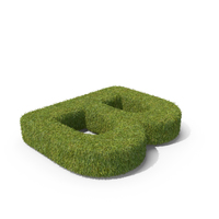 Grass Capital Top View Letter B PNG & PSD Images