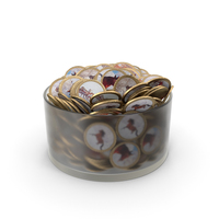 Bowl with Russian Chocolate Coins PNG & PSD Images