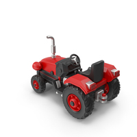 拖拉机（红色）PNG和PSD图像