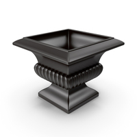 Fluted Square Urn PNG & PSD Images
