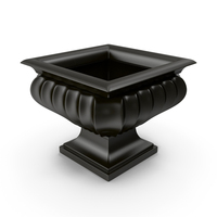 Fluted Square Urn PNG & PSD Images