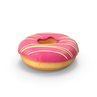 Donut Glaze Pink Lying PNG & PSD Images