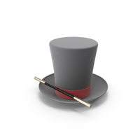 Magician Hat And Wand PNG & PSD Images