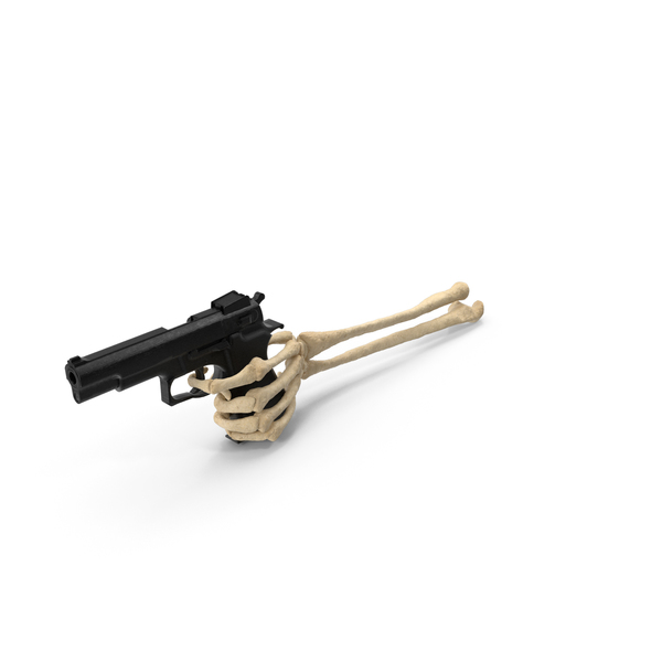 Skeleton Hand Holding a Gun PNG & PSD Images