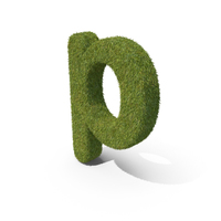 Grass Small Letter P PNG & PSD Images