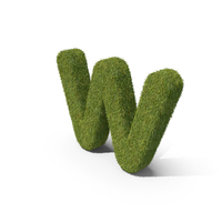 Grass Small Letter W PNG & PSD Images