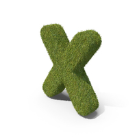 Grass Small Letter X PNG & PSD Images