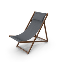 Folding Beach Chair with Pillow PNG & PSD Images