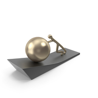 Sculpture Man Pushing PNG & PSD Images