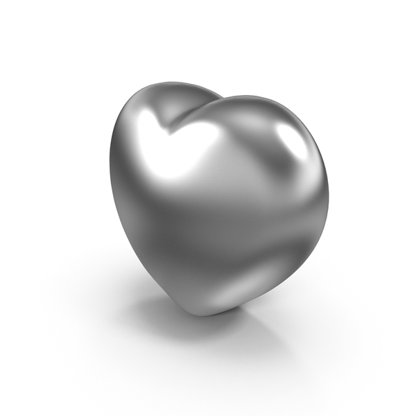 Silver Valentines Heart PNG & PSD Images