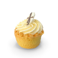 Vanilla Cupcake With White Chocolate PNG & PSD Images