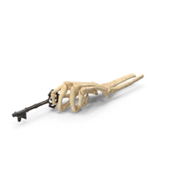 Skeleton Hand Holding an Old Worn Key PNG & PSD Images