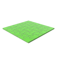 Jigsaw Puzzle 6x6 Green Metal PNG & PSD Images