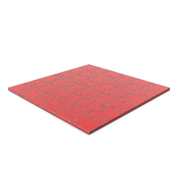 Jigsaw Puzzle 6x6 Red Painted Metal PNG & PSD Images
