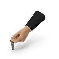 Suit Hand Holding a Key Chain PNG & PSD Images