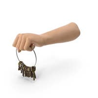 Hand Holding a Big Key Chain Ring PNG & PSD Images