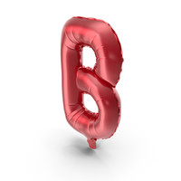 Balloon Letter B Red PNG & PSD Images
