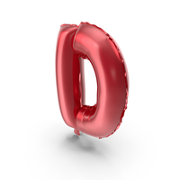 Balloon Letter D Red PNG & PSD Images