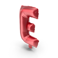Balloon Letter E Red PNG & PSD Images