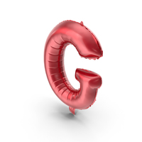 Balloon Letter G Red PNG & PSD Images