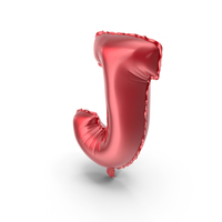 Balloon Letter J Red PNG & PSD Images