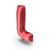 Balloon Letter L Red PNG & PSD Images