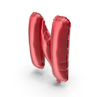 Balloon Letter N Red PNG & PSD Images