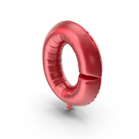Balloon Letter O Red PNG & PSD Images